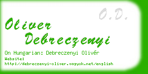 oliver debreczenyi business card