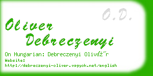 oliver debreczenyi business card